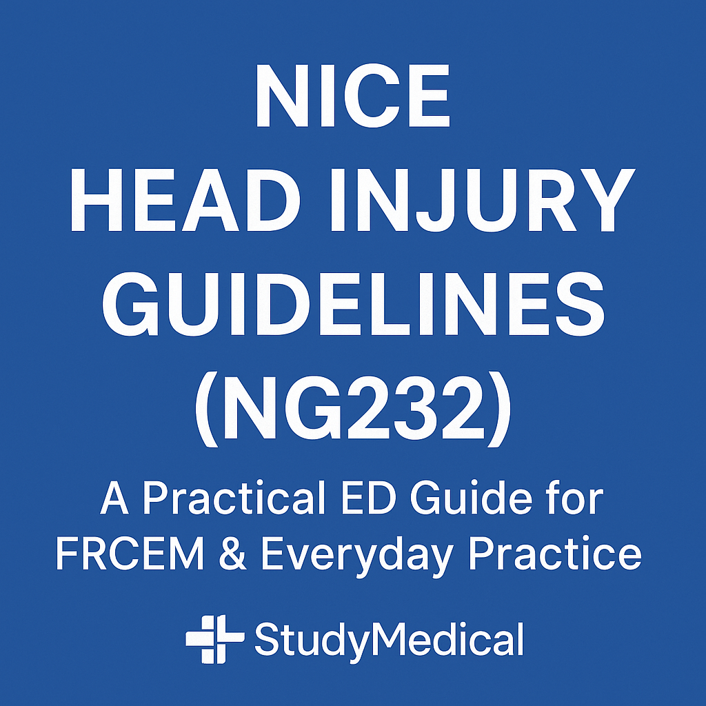 NICE Head Injury Guidelines (NG232) – Practical ED Summary for FRCEM & Everyday Practice