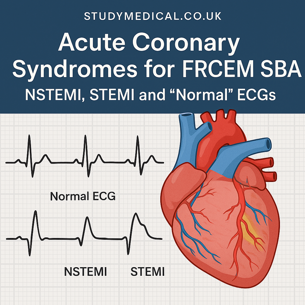 Acute Coronary Syndromes for FRCEM SBA: NSTEMI, STEMI and “Normal” ECGs
