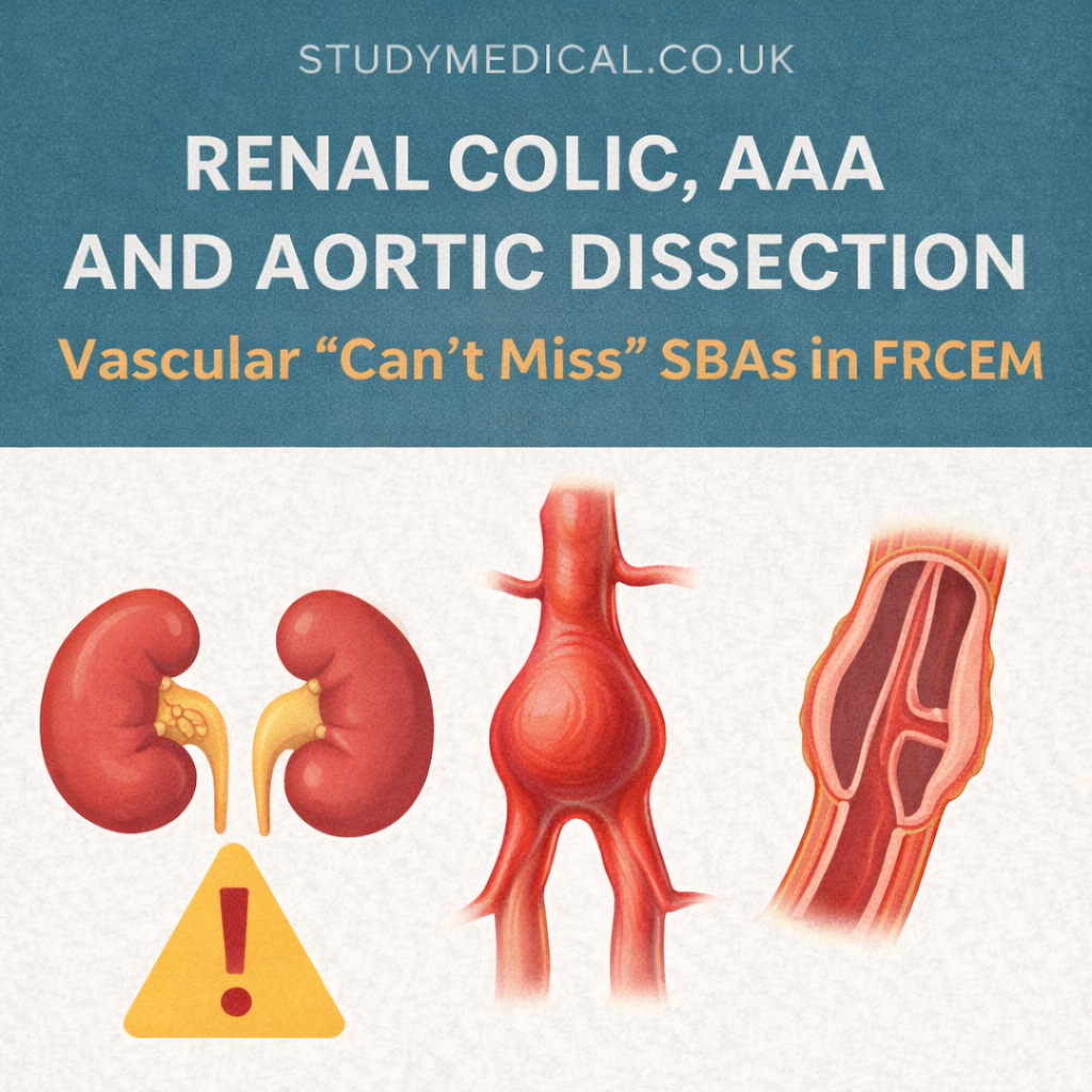 Renal Colic, AAA and Aortic Dissection: Vascular “Can’t Miss” SBAs in FRCEM