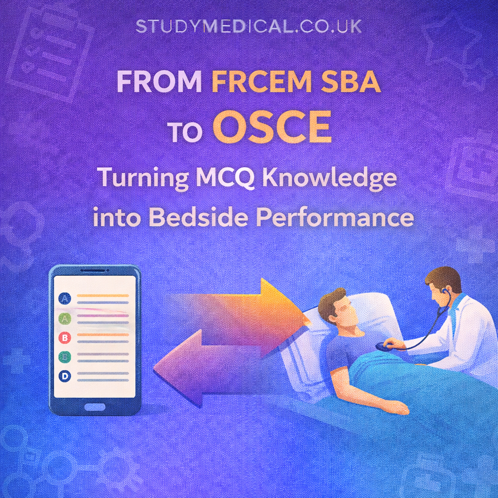 From FRCEM SBA to OSCE: Turning MCQ Knowledge into Bedside Performance